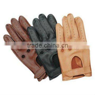 Mens Leather Driving Gloves, Full Finger Leather Driving Gloves