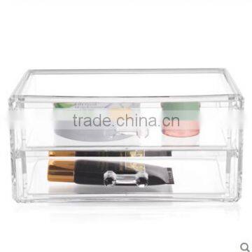 2 Drawer Acrylic Jewelry and Cosmetic Storage Display Box Acrylic Makeup Box