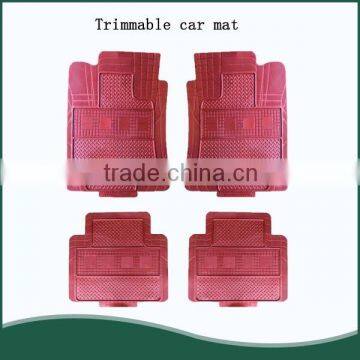 4-piece all weather high elasticity trimmable heavy duty PVC car mat