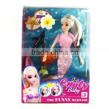 11.5 INCH MERMAID DOLL, CHANGE COLOR HAIR