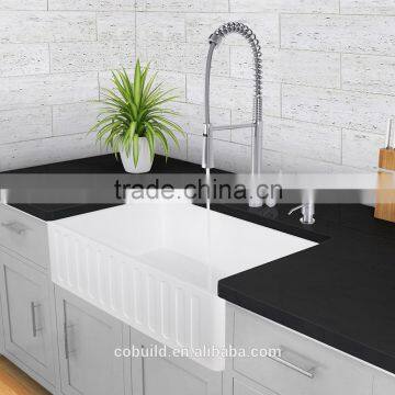 33 inch Rectangular Solid core construction kitchen sinks with Custom Stainless Steel strainer