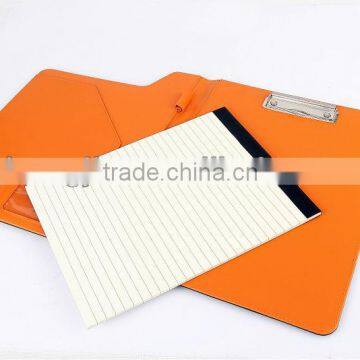 2014 top quality hard cover notebook leather portfolio