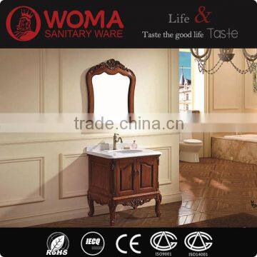 Fancy wash basin Waterproof Bathroom Solid Wood Cabinet Floor standing Vanity No.6005