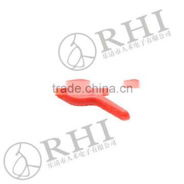 RHI small-size red plastic spring wire clamp