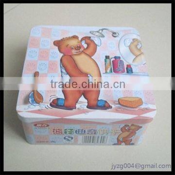 customized rectangular cookie metal tin can