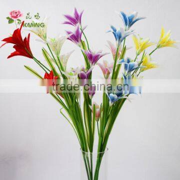 105 CM 5 Flower Heads Stem Lily, Single Lily flower