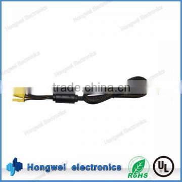 Molex 4.2mm pitch yellow connector PCI express braide cable with ferrite core OEM design electrical cable assembly