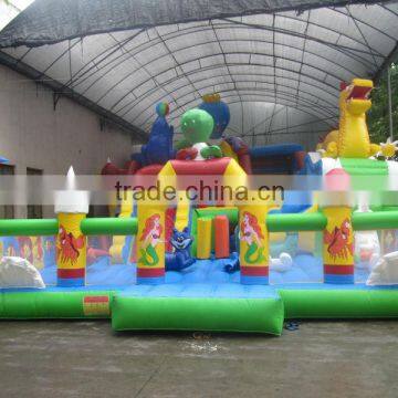 popular inflatable Octopus slide bouncer park combo, inflatable fun city game