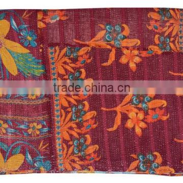 Wholesale kantha quilt Indian Reversible Quilts Pure Cotton Made Kantha Quilt