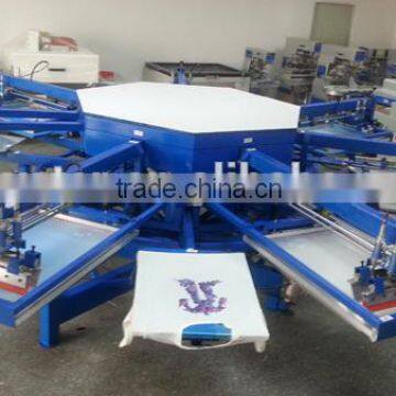 6 Color 14 Station Semi Automatic T-shirt Screen Printing Machine Prices GW-6C-14S photo-3