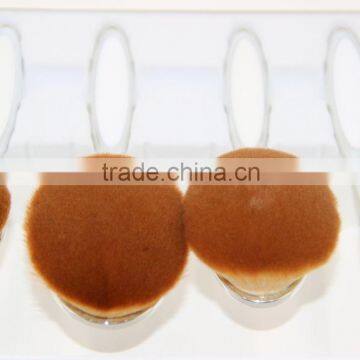 Oval Mirror Makeup Brush Set, Cosmetic Toothbrush Set With Case photo-3