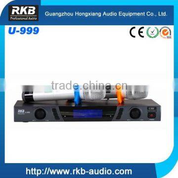 (U-999) high quality dual- channel wireless microphone