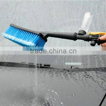 Car Wash Brush With Retractable Long Handle Water Flow Switch Foam Bottle Car Cleaning Soft-bristle