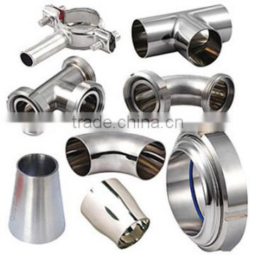 Sanitary SS304 and SS316L stainless steel pipe fittings DIN SMS ISO 3A