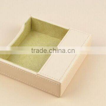 China OEM Design Genuine Leather Office Storage Box Multipurpose Office Desk Mat photo-3