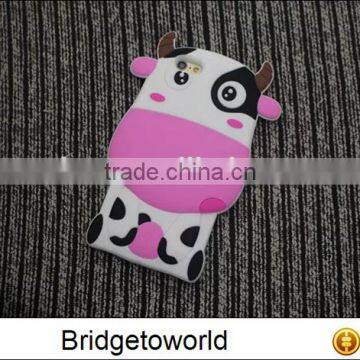 For iphone 6 plus 6 5s 5 Case Shimmering Powder Brushed Silicon Relief Painting Phone Cases Milk Cow Black Dots