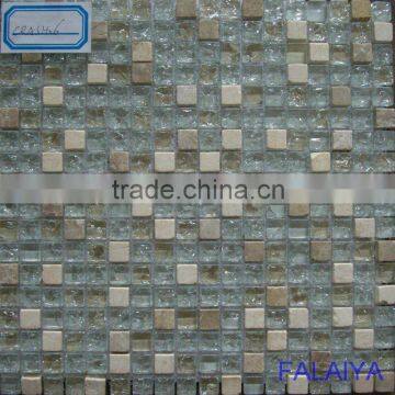 October NEW DESIGN Glass Mosaic with Cracked Embossed CRASH06