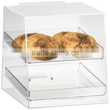 elegant clear 2 tiers acrylic cupcake display case,acrylic pastry display cases,acrylic donut display case with trays