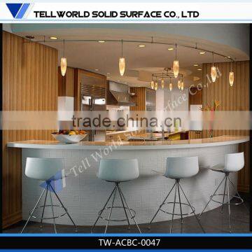 Elegant little arc style acrylic solid surface white wine bar