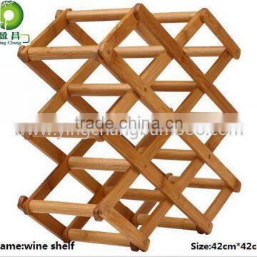 wood bamboo wine floating shelf