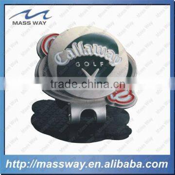 Promotional Round Shape Custom Metal Epoxy Silver Golf Ball Marker Holder photo-2