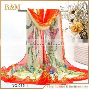 Factory Popular Attractive Style Women Muslim Silk Long Scarf Fastest Delivery photo-3