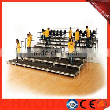 adjustable aluminum frame plywood cover choral risers