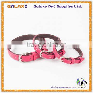 SImple Design Soft Padded Leather Dog Collar,Bling Beaded Wholesale Dog Collar photo-2