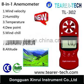 Newest Handheld Anemometer TL-302 Weather Meter With Temperature, Humidity, Dewpoint, Heat Index, Wind Chill and Barometer photo-3