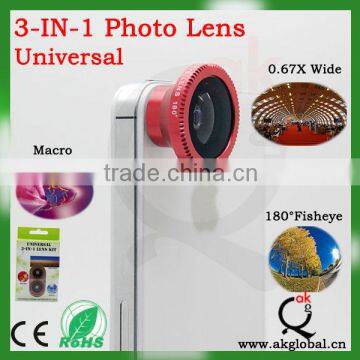 Detachable 180 Degree Fisheye Lens Fish Eye Photo Kit for Mobile Phones iPhone 4 4S