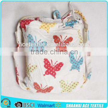 High quality butterfly printed lady beach bag/lady printed string bag