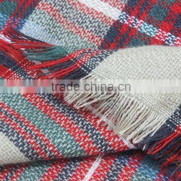 Hot Selling 2015 Brand Name Tartan Plaid Oversize Viscose Fashion Scarf, Lady Scarf photo-4