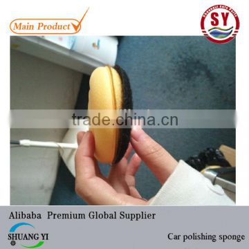 Factory wholesale Car polishing sponge with scourer pad