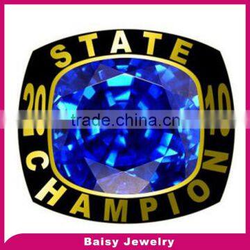 china factory cheap gold plated 316l stainless steel michigan state championship ring