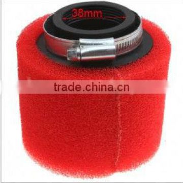 38mm Red Air Filter for ATV, Dirt Bike & Go Kart