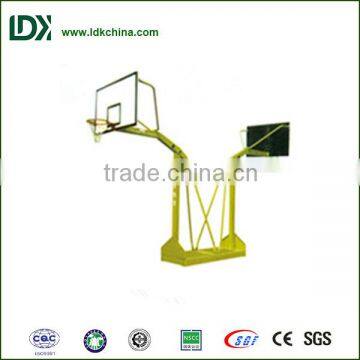 Outdoor moveable safety public used double basketball stand