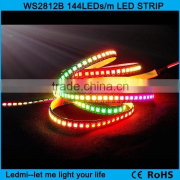 Factory wholesale 1m/roll addressble rgb full color ws2812b led strip 144led