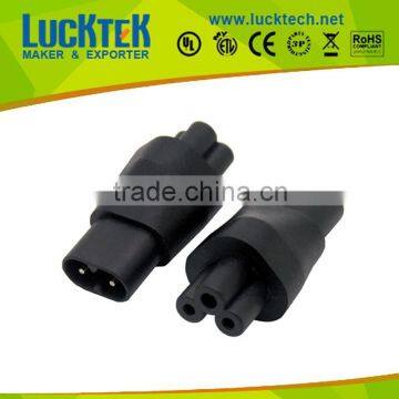 IEC 320 C8 male to C5 female power socket connector