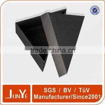 black paper triangle shape gifts box for packaging