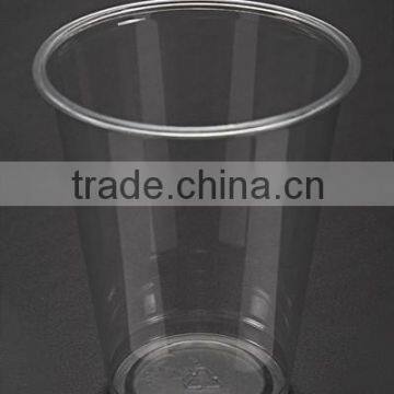 hot sale 12oz disposable tranparent PET plastic plastic beer cup