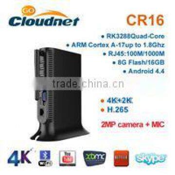 New android media player tv box usb 3,VGA port quad core RK3288 full HD 1080P 2GB/16GB built in MIC, XBMC Set Top Tv Box