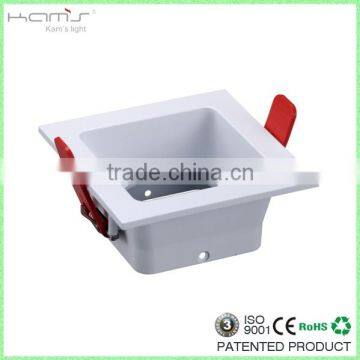 LED recessed ceiling cob adjustable downlight square white face and iron grey heat sink led light downlight