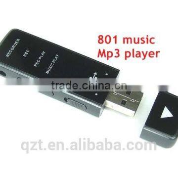 mini 4GB/8GB U disk USB REC HQ USB Digital Voice Recorder recording playback one-button record With Music Mp3 player 801 20pc