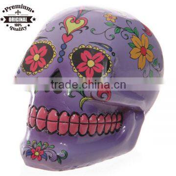 polyresin Day of the Dead Mexican Skull Money Box