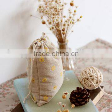 Cheap Linen Fabric Pouch,Linen Cosmetic Bags Wholesale photo-3