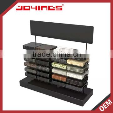 Black Powder Coating Granite/Tile Display Shelves