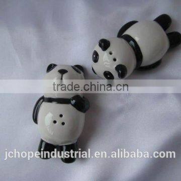 sleepy panda ceramic salt and pepper shaker