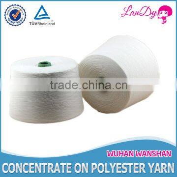 Well 20s/2 raw white spun polyester sewing thread for knitting