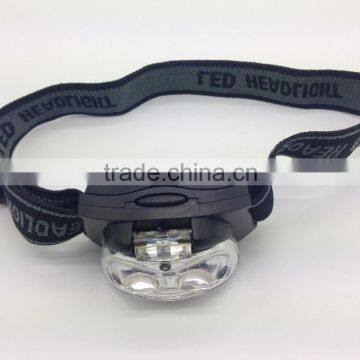 3LED (1 red and 2 white LED ) headlamp