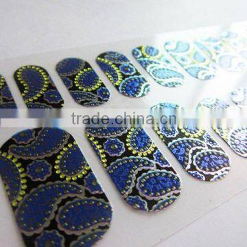 Custom Sliver Star Metallic 2d Nail Wrap Rhinestone Nail Sticker Manufacturer 20 Tips/sheet With Test EN71-3 photo-4